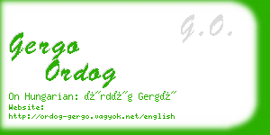 gergo ordog business card